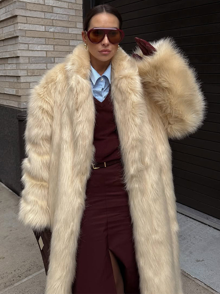 Faux Fur Long Coat