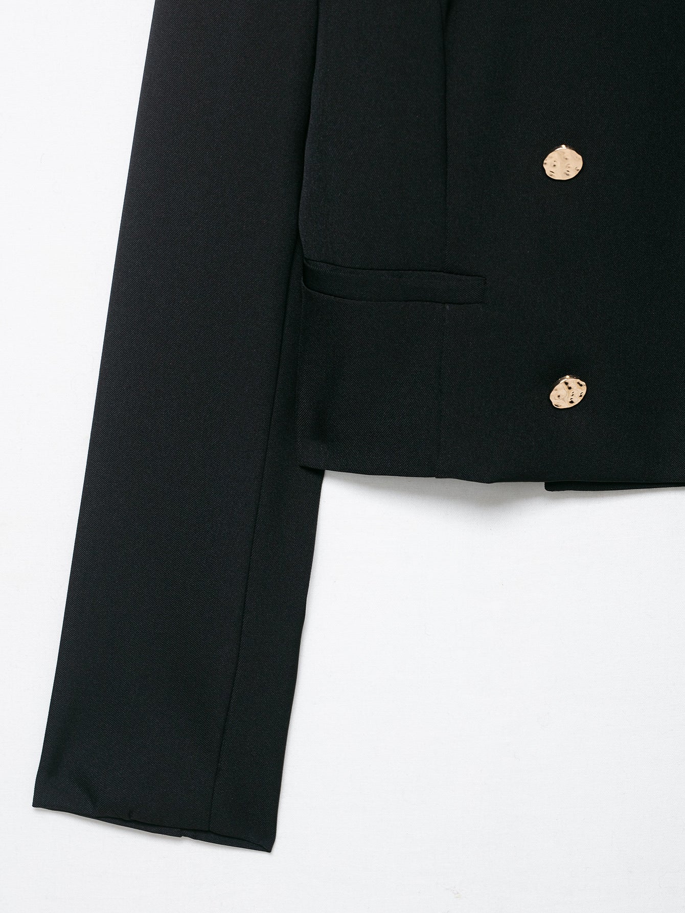 Double-breasted Suit Jacket + Ankle Pants Set