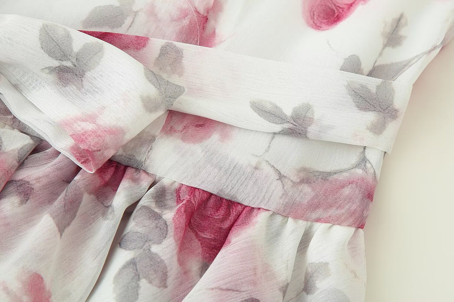 Floral Long-sleeved Top and Skirt Suit