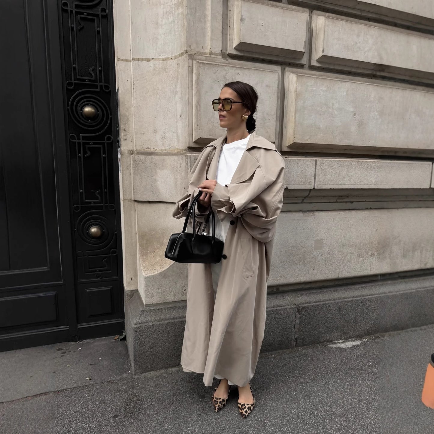 Knee-length Windbreaker Jacket