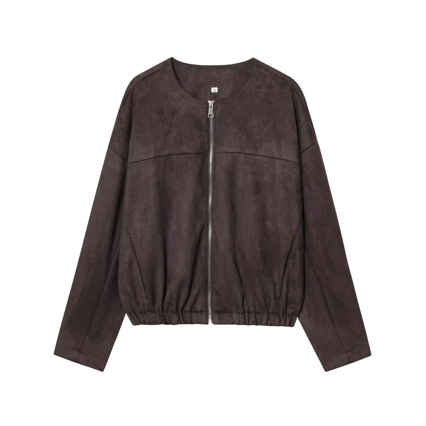 Round Neck Baseball Jacket