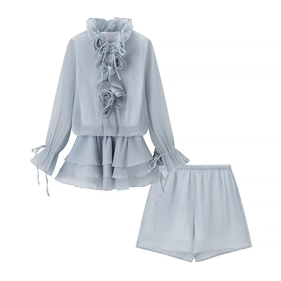 Wavy Floral Dress Set