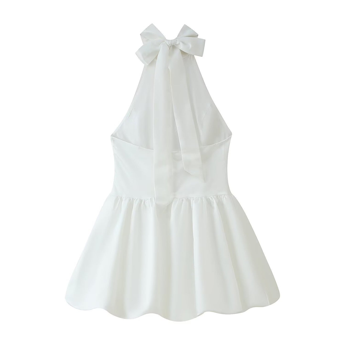 Halter Neck Backless Waist-Slimming Tulip Dress