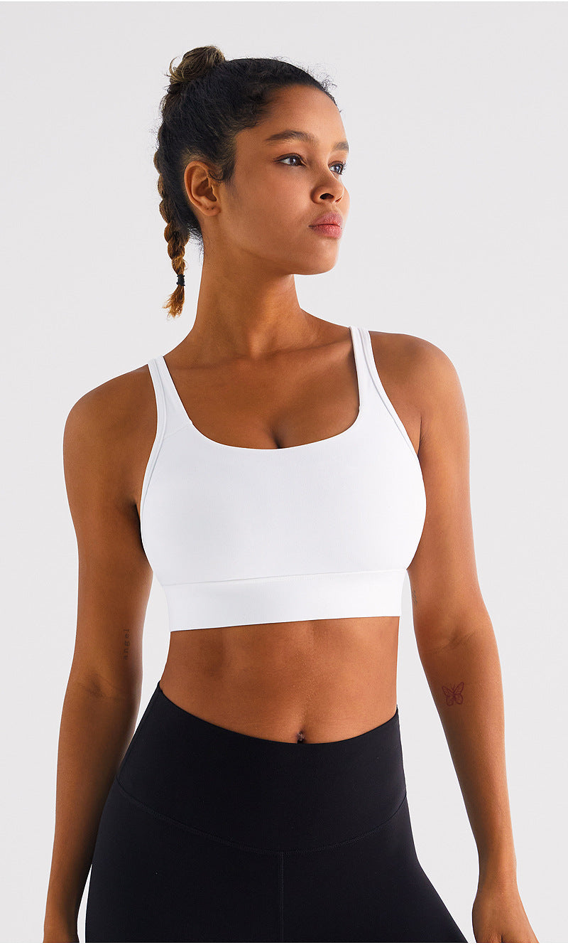 Women's Shockproof Padded Backless Sports Bra