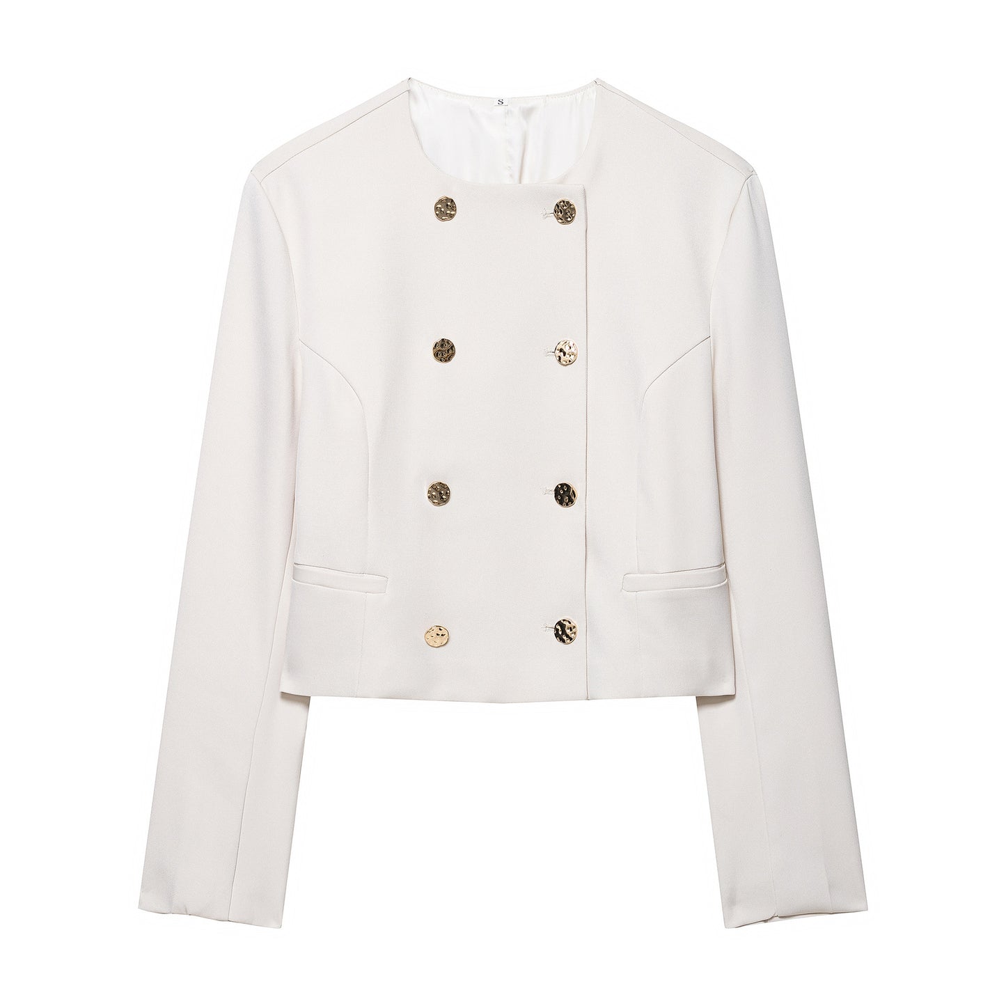 Double-breasted Suit Jacket + Ankle Pants Set