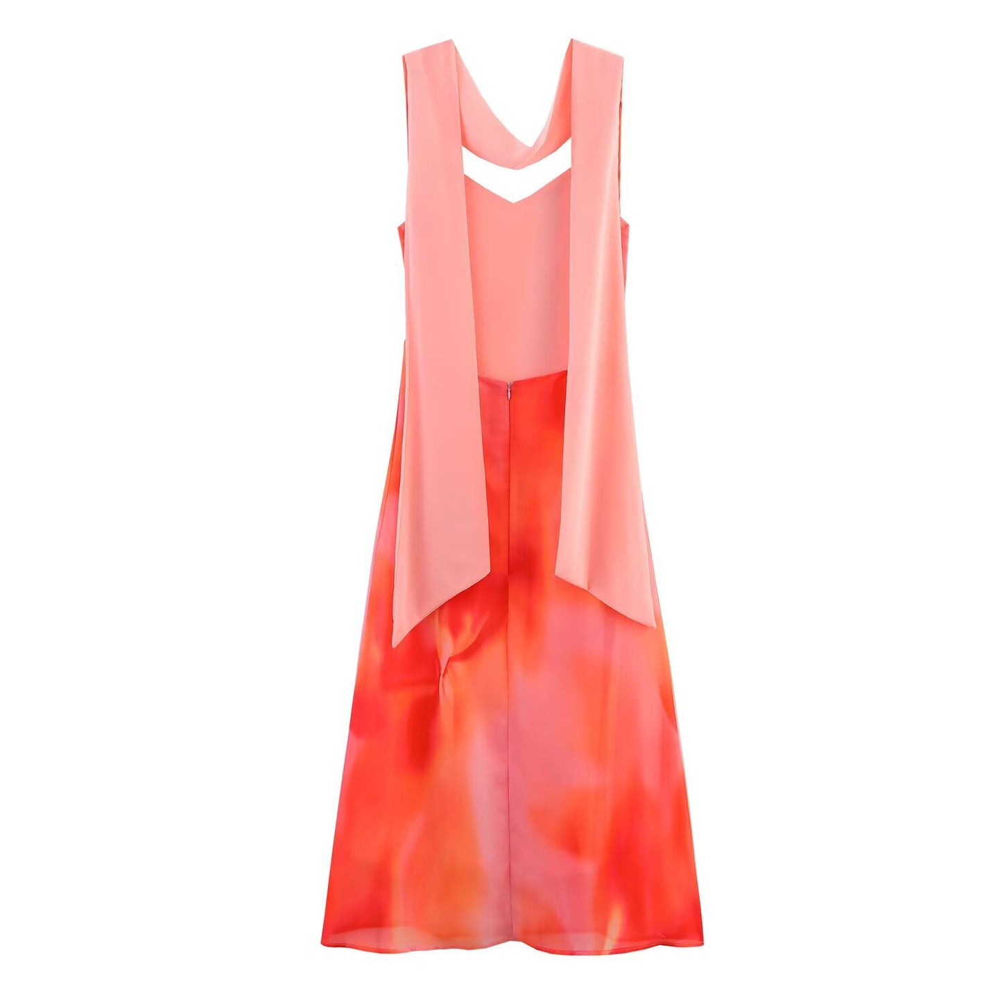 Summer New Printed Long Scarf Dress