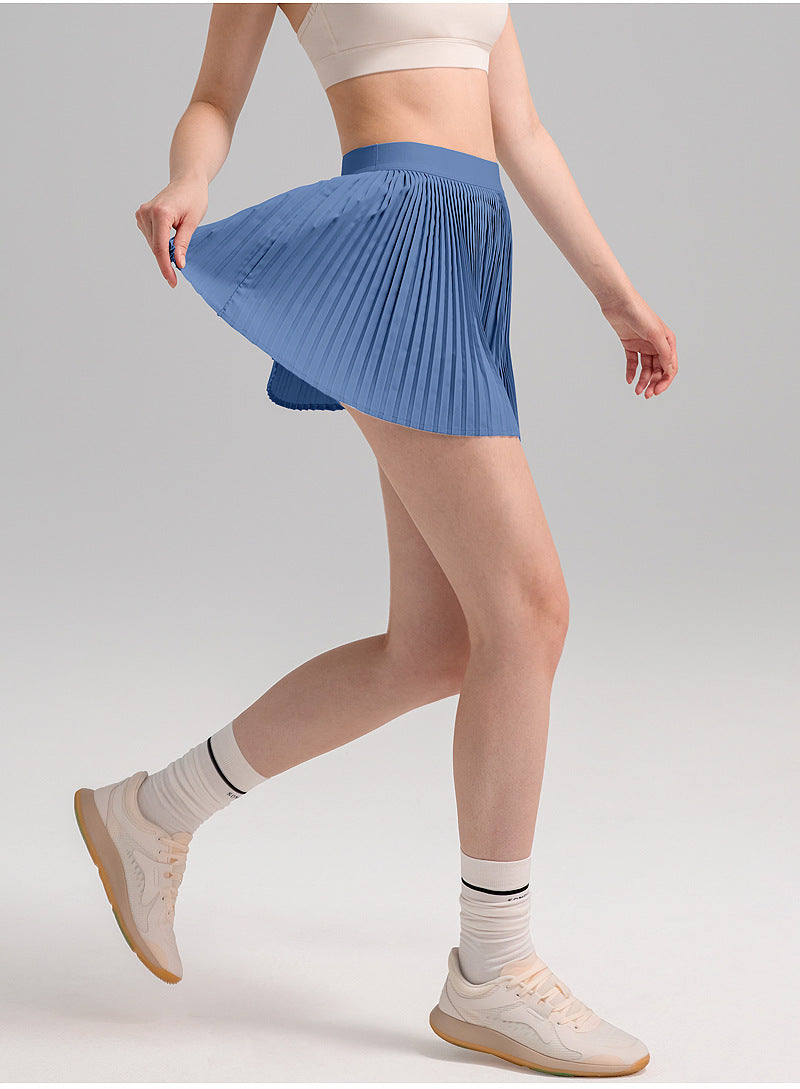 Women’s Quick-Dry Pleated Skirt with Built-In Shorts