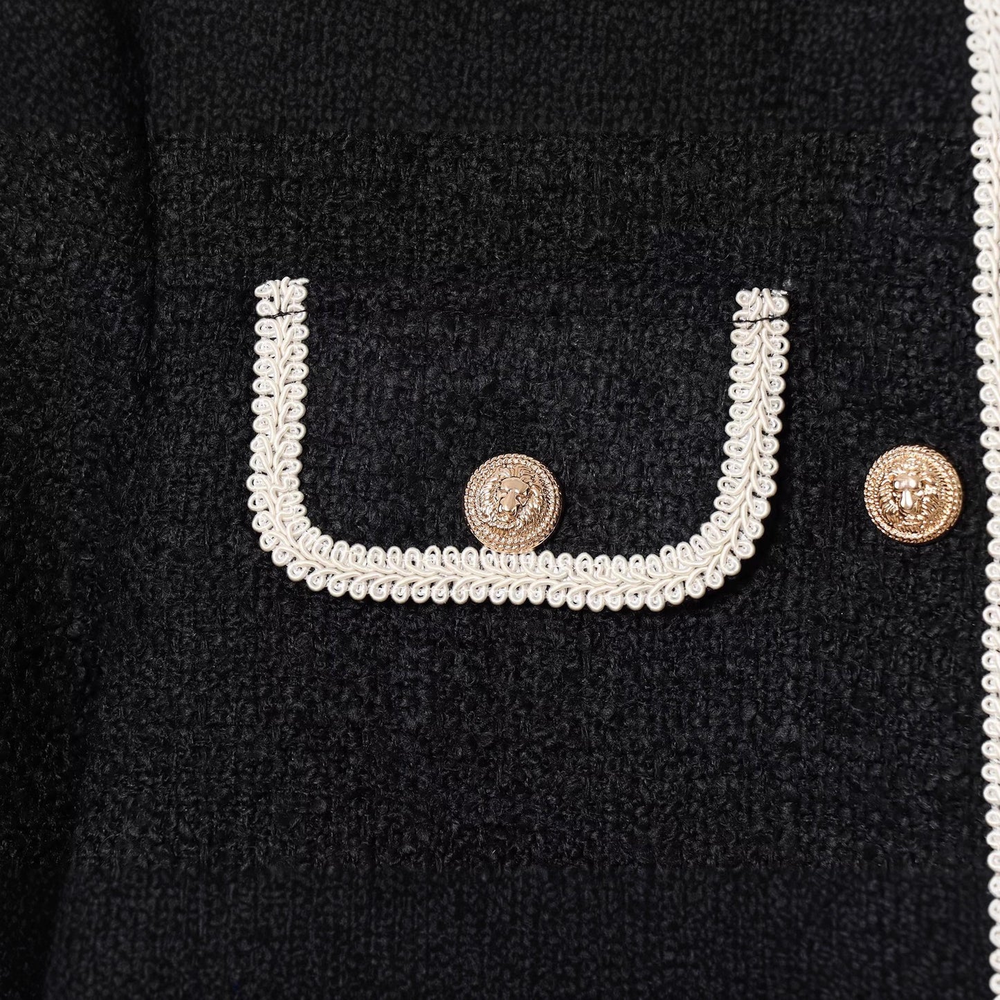 Elegant Trim Pocket Jacket