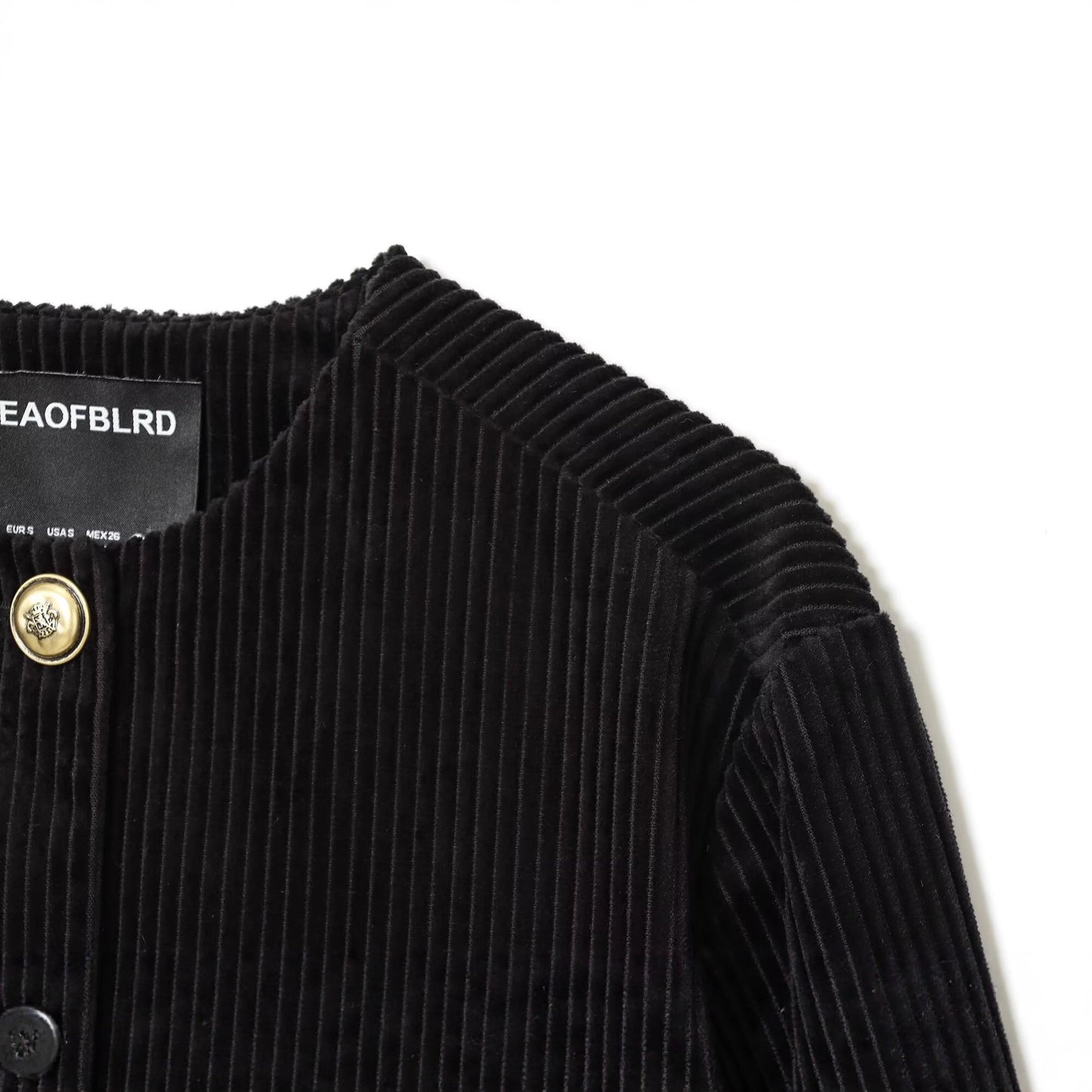 Round Neck Button-Decorated Jacket Baseball Jacket