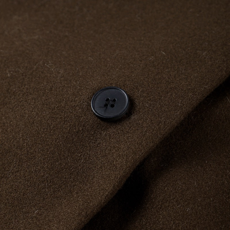 Lapel Single-Breasted Long Coat Jacket