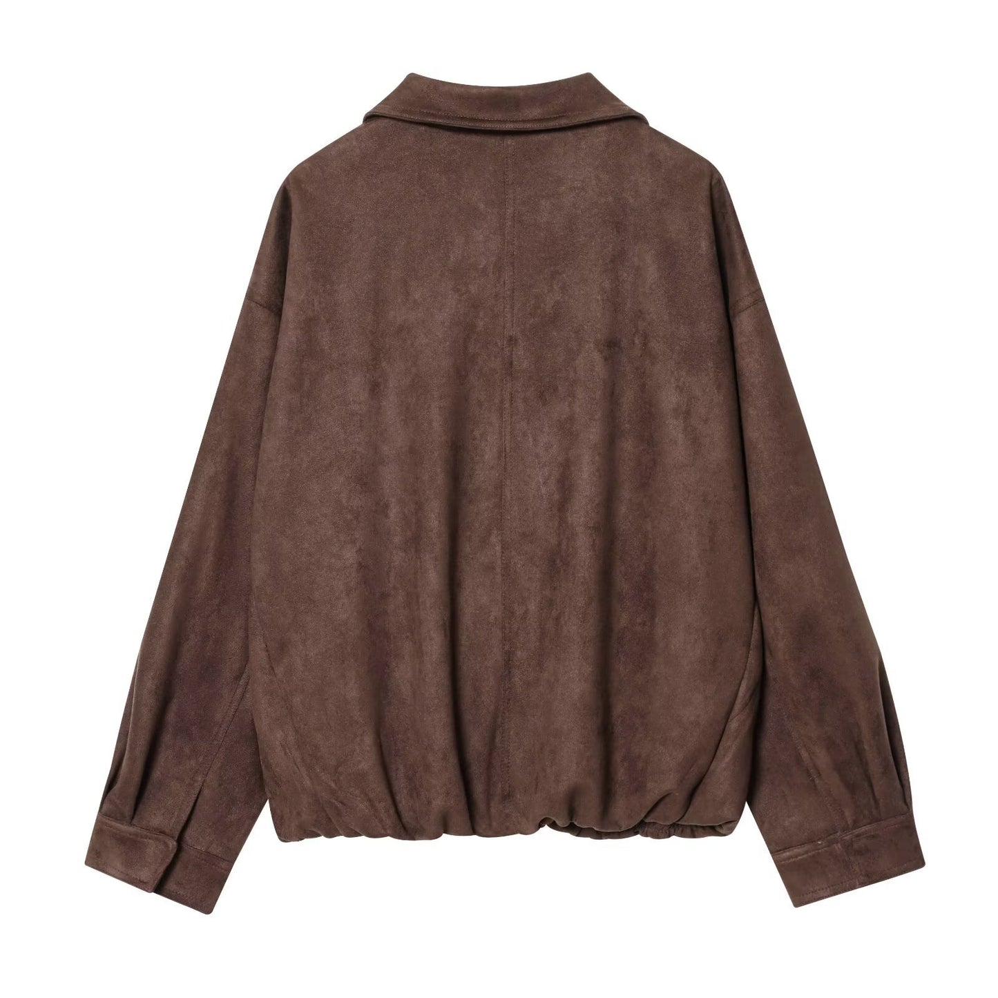 Long Sleeve Suede Textured Jacket