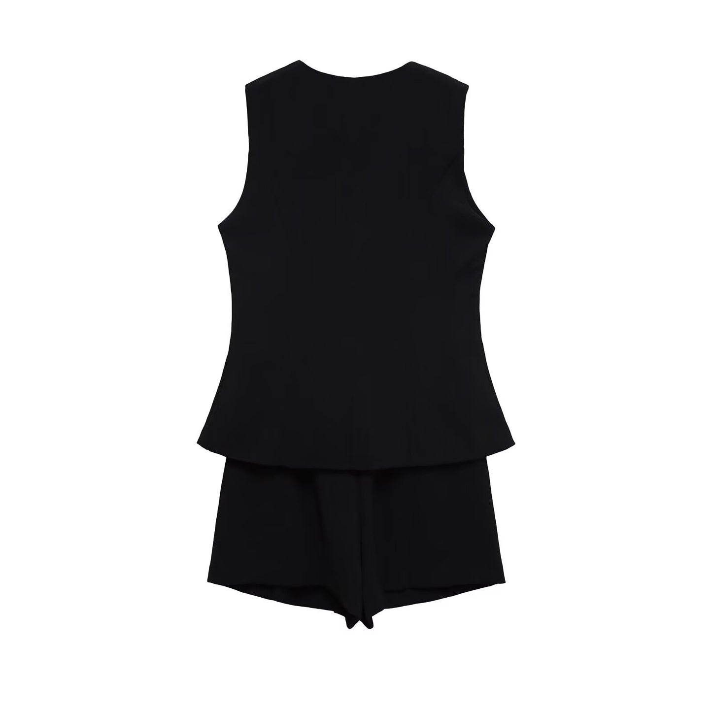 Skirt Vest Style Sleeveless Round Neck Top