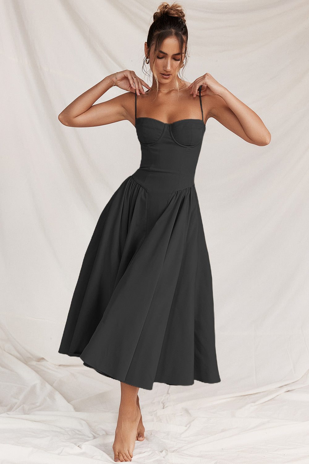 French Retro Long Dress