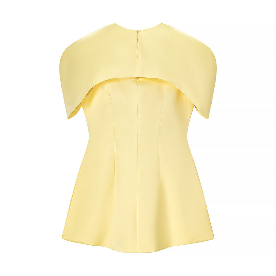 Heiress Style Solid Color Three-Piece Dress Set