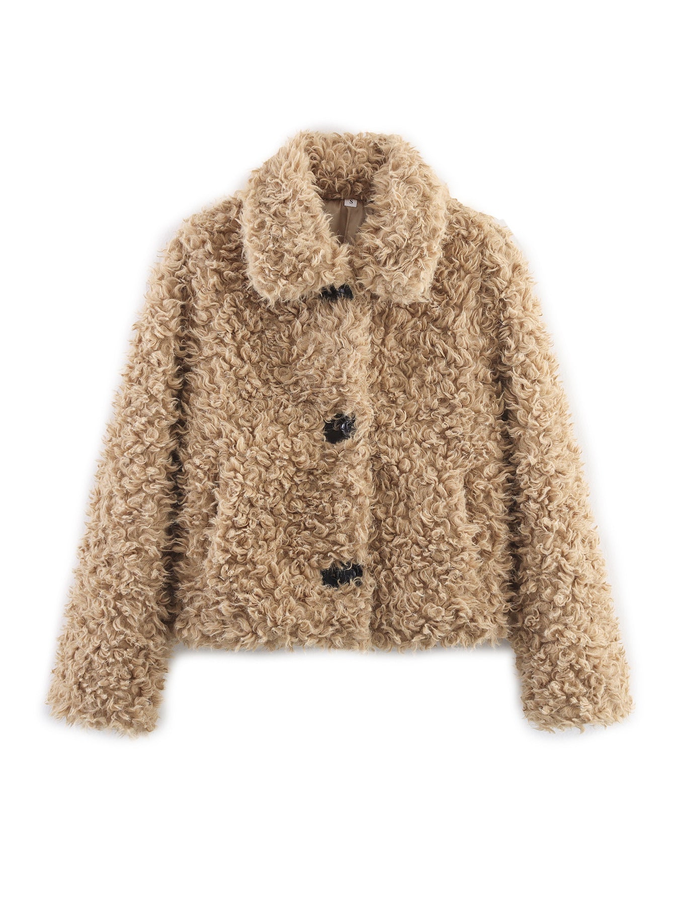 Long Sleeve Single-Breasted Faux Fur Coat