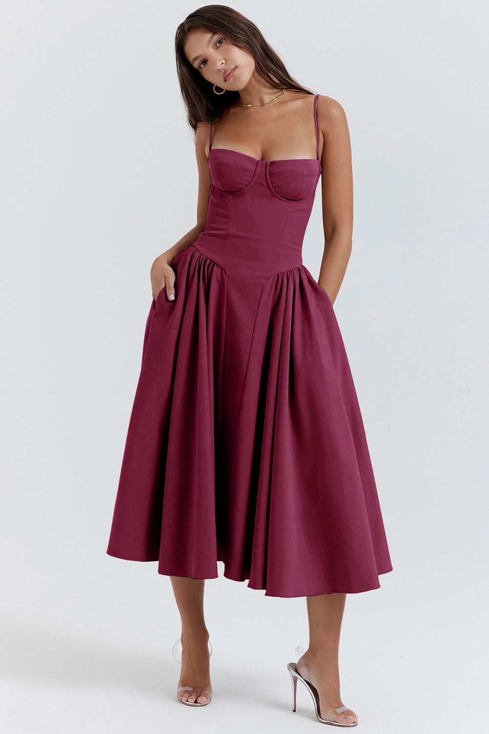French Retro Long Dress
