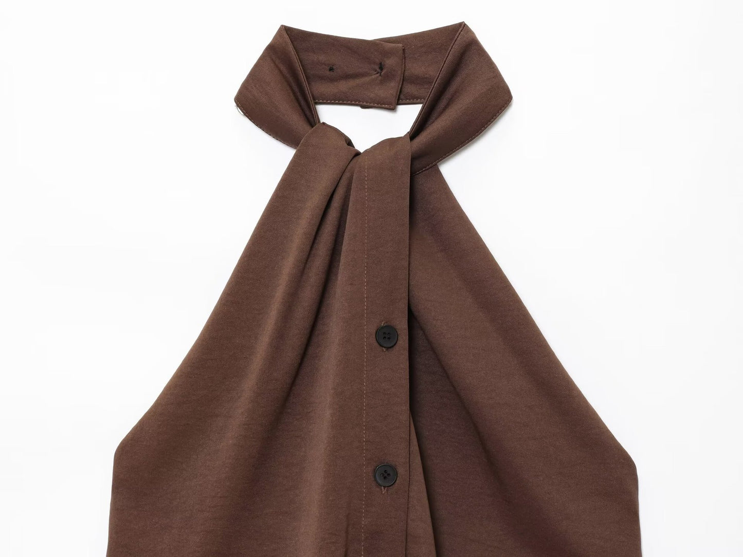 Knotted Halter Neck Top Vest + Pleated Pants