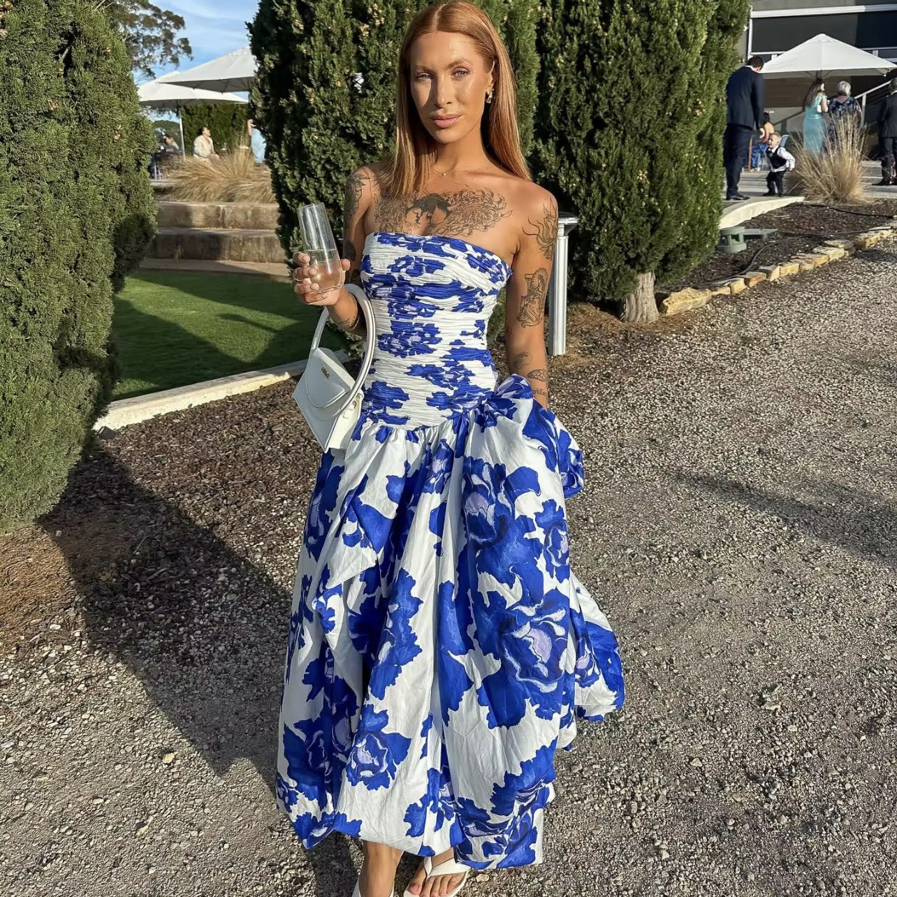 Printed Tube Top Dress