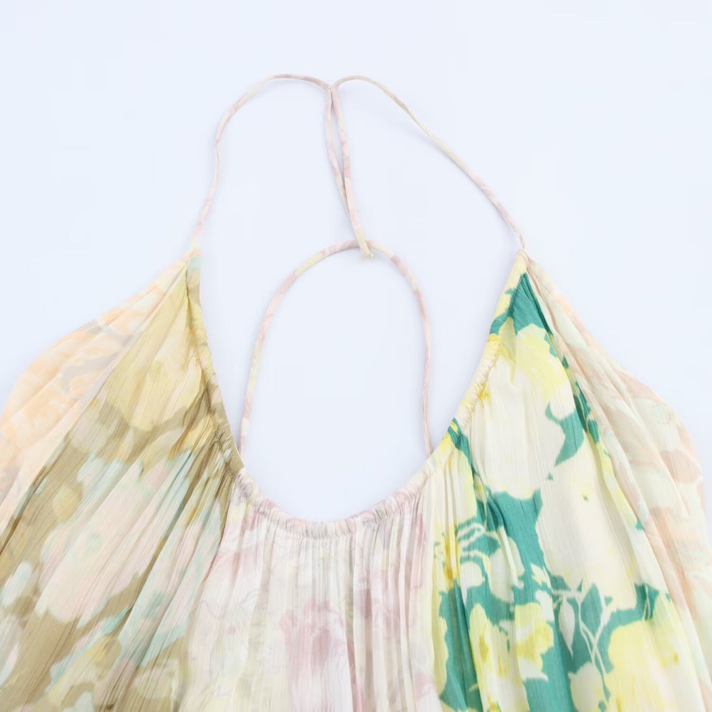 Flower Print Patchwork Dress