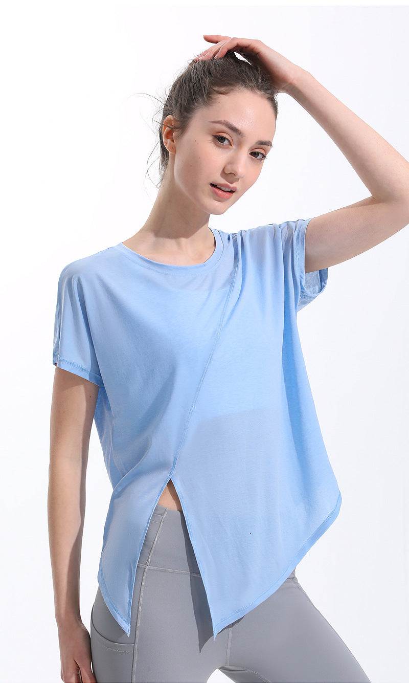 Loose Mesh Breathable Fitness T-Shirt - Sports Cover Top