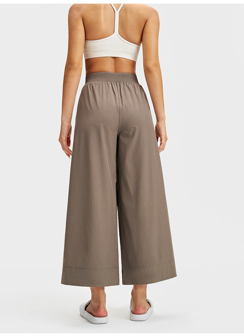Straight-Leg Fitness Pants — Casual, Loose-Fit, Slimming