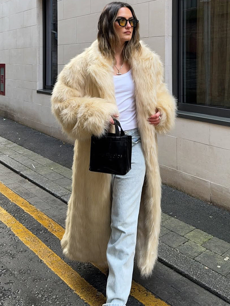 Faux Fur Long Coat