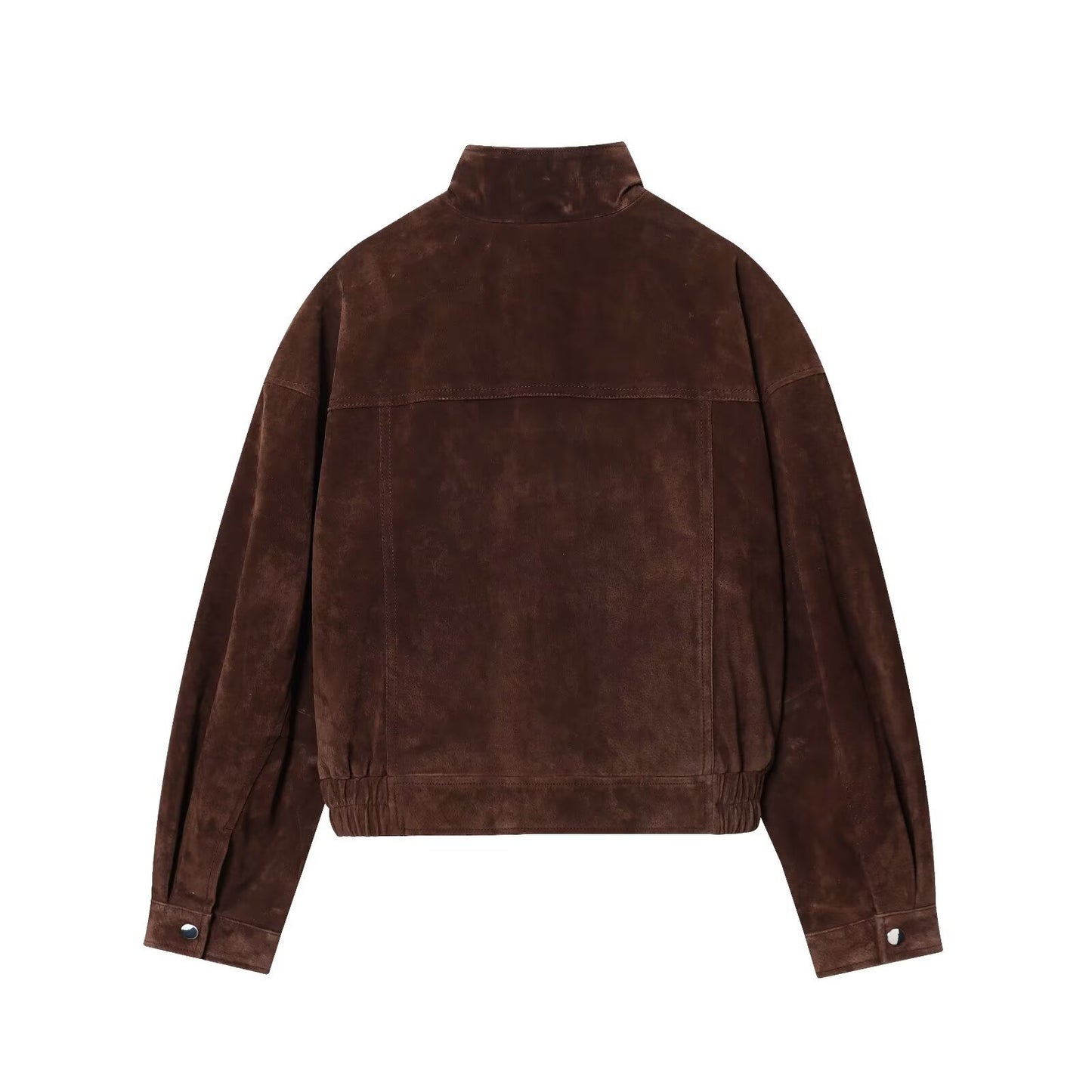 Suede Textured Pocket Jacket/Baseball Jacket
