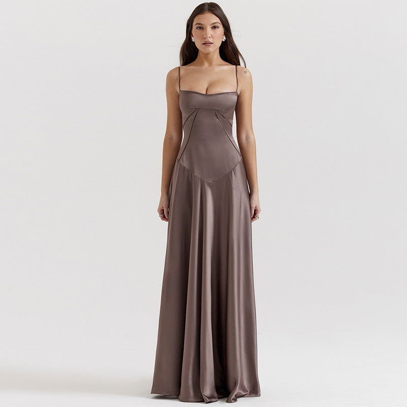 Slim Backless Long Dress