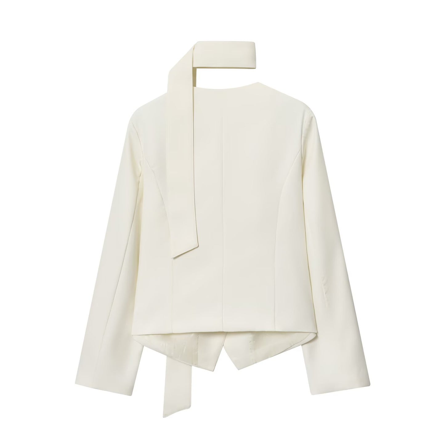 V-neck Long Sleeve Scarf Suit Jacket