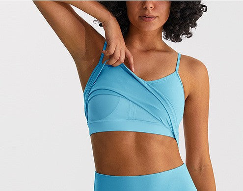 Breathable Padded Yoga Push-Up Bra with Beautiful Back Design