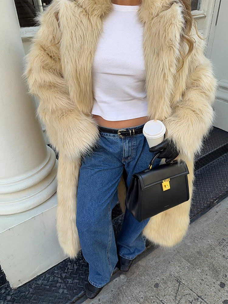 Faux Fur Long Coat