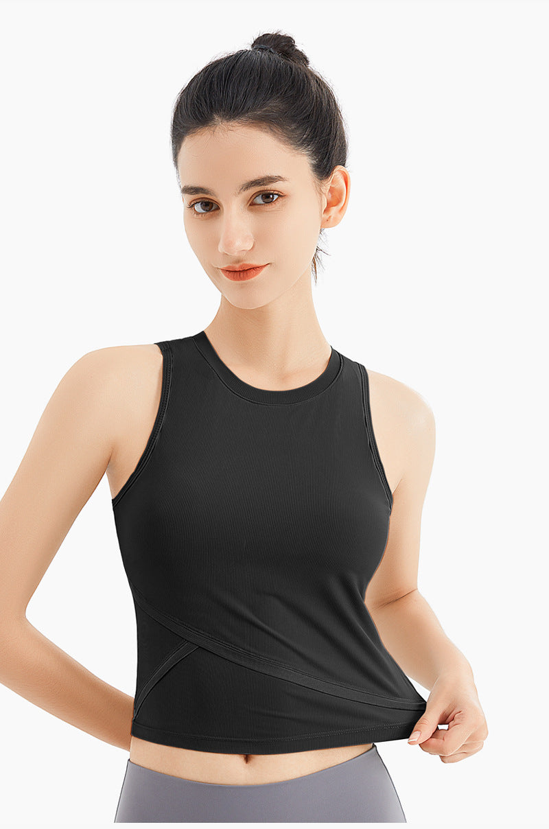Women’s Yoga Sports Vest with Built-in Chest Pads