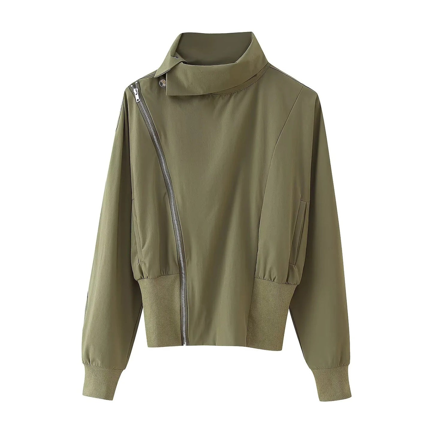 Bat Sleeve Jacket + Pleated High Waist Loose Trousers Set