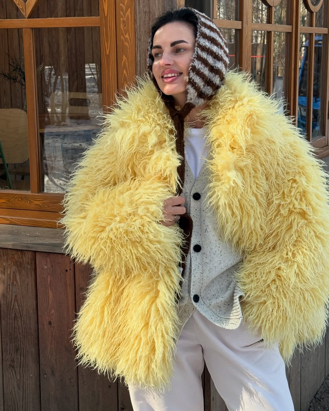 Faux Fur Plush Coat