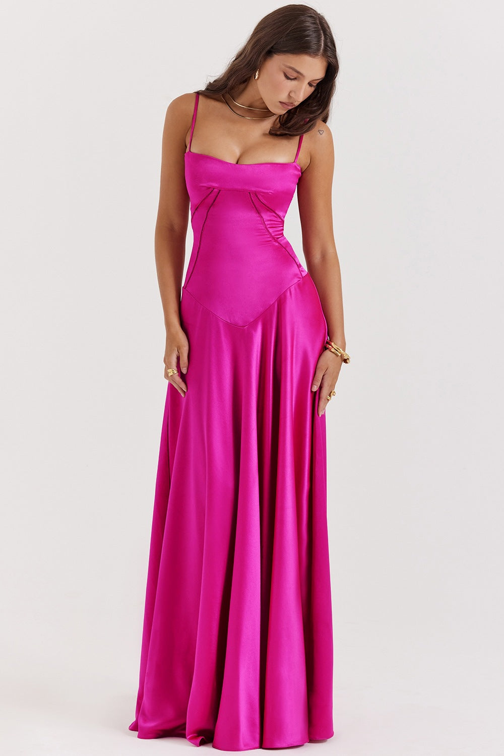 Slim Backless Long Dress