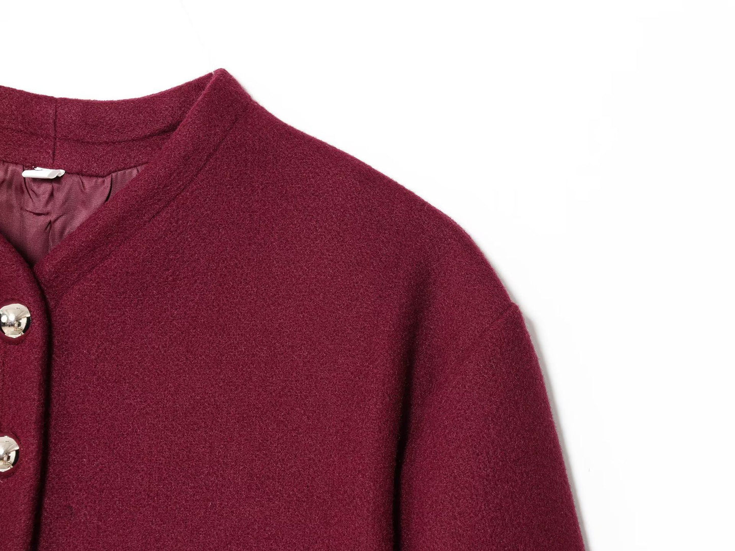 Simple Button-Decorated Long-Sleeved Jacket