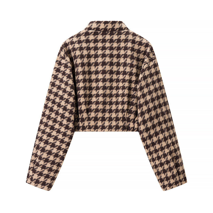 Short Plaid Coat + Plaid Shorts Suit