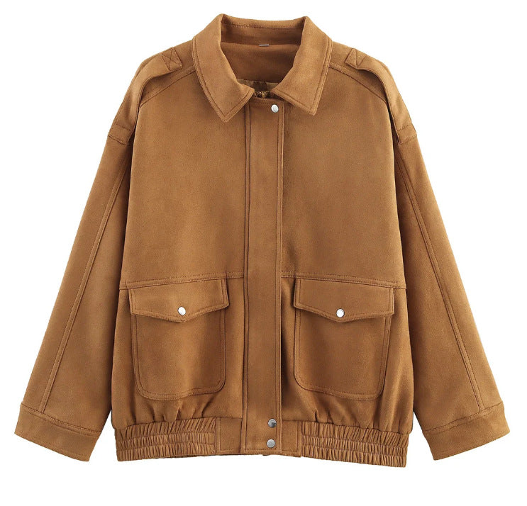 Suede Texture Loose Versatile Jacket