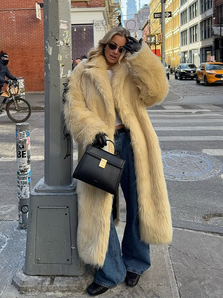 Faux Fur Long Coat