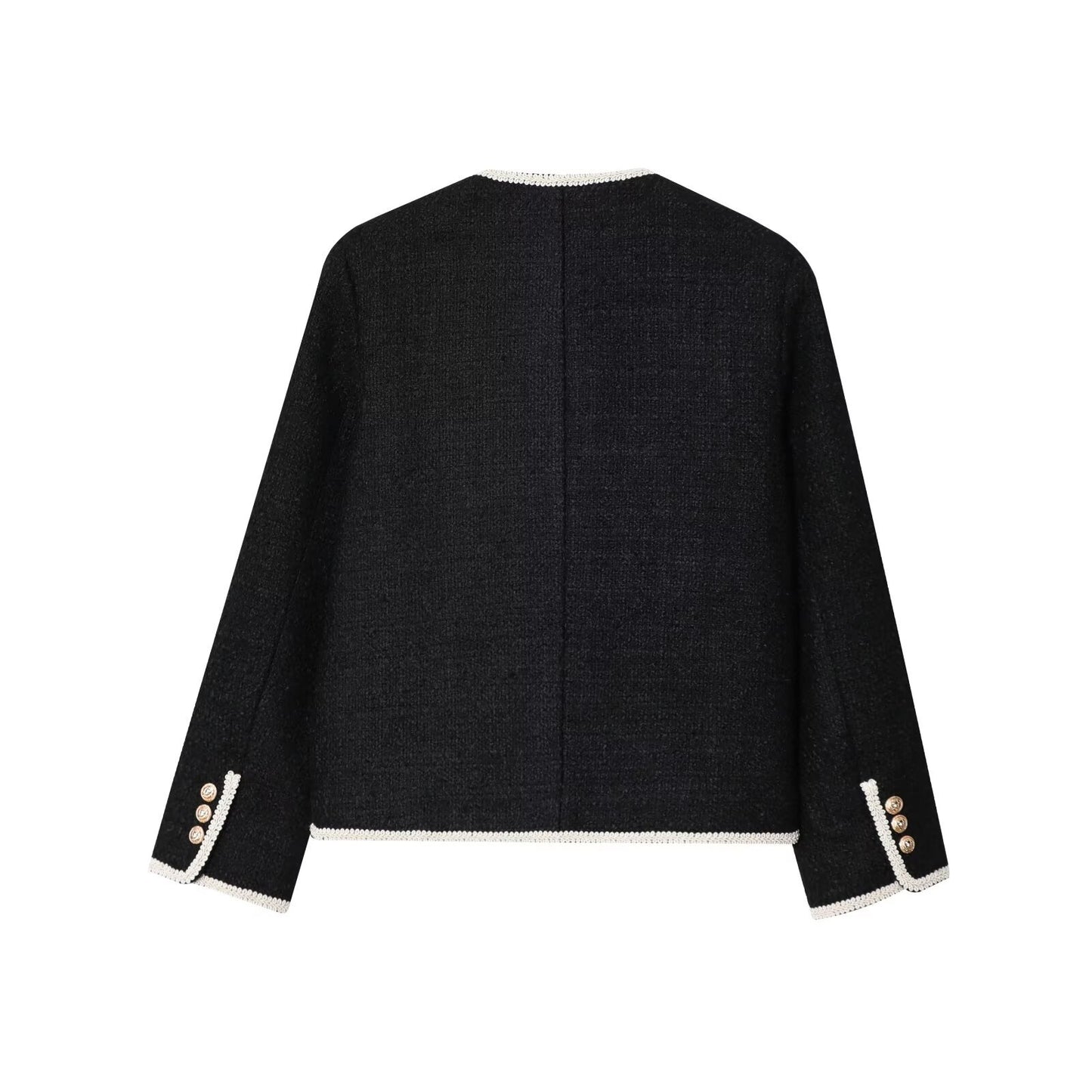 Elegant Trim Pocket Jacket
