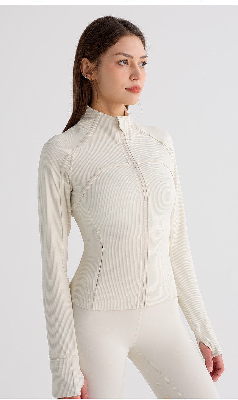 Zip-Up Sports Jacket for Women – Hip-Length, Quick-Dry & Versatile