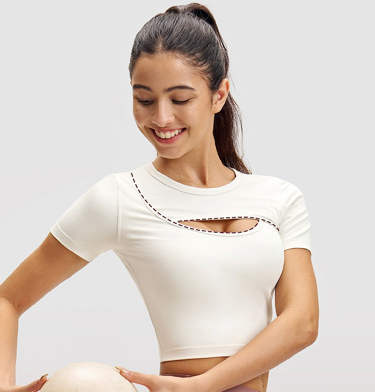 Women's Short-Sleeved Sports T-Shirt-Stretchy