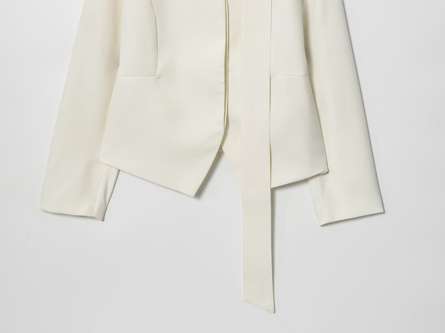 V-neck Long Sleeve Scarf Suit Jacket