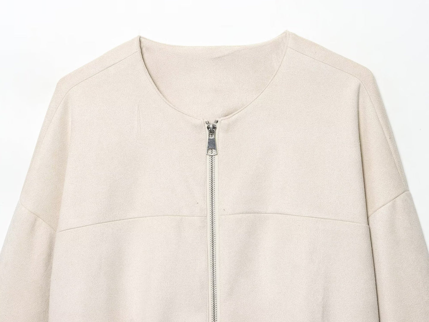 Round Neck Baseball Jacket