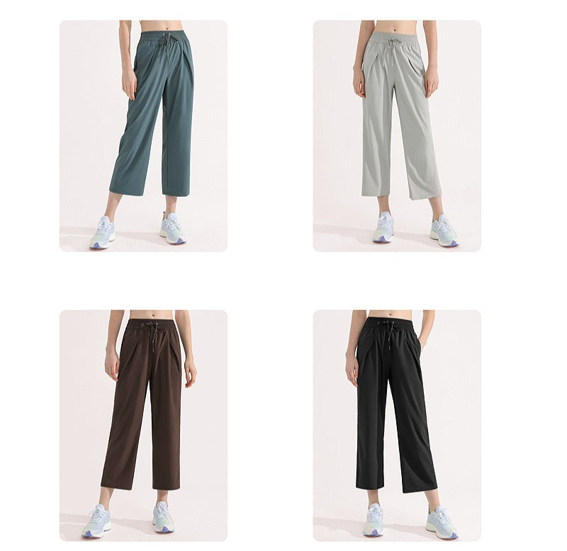 Lightweight Wide-Leg Pants with Breathable Drape