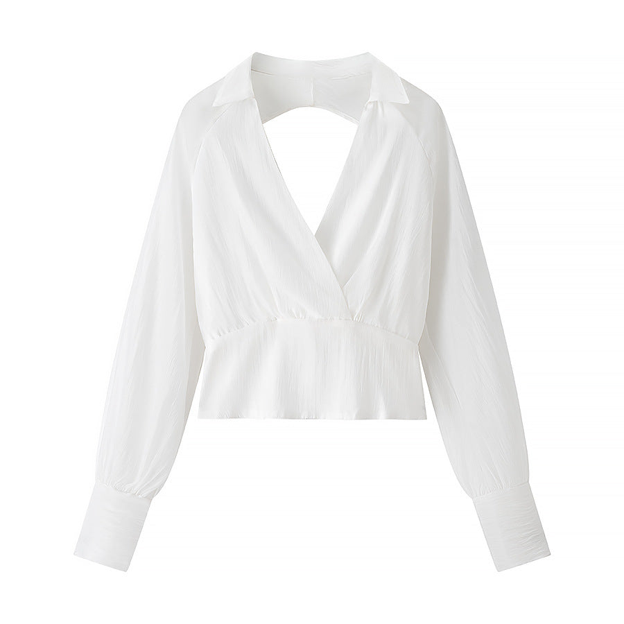 Ruffled Shirt and Skirt Two-Piece Set