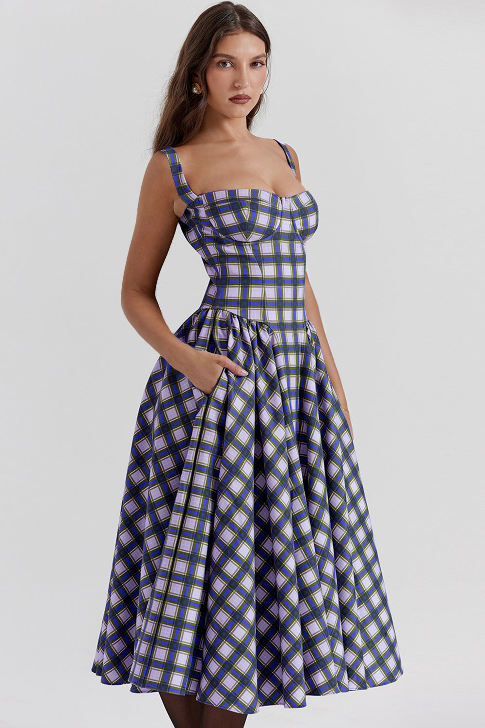 French Retro Long Dress