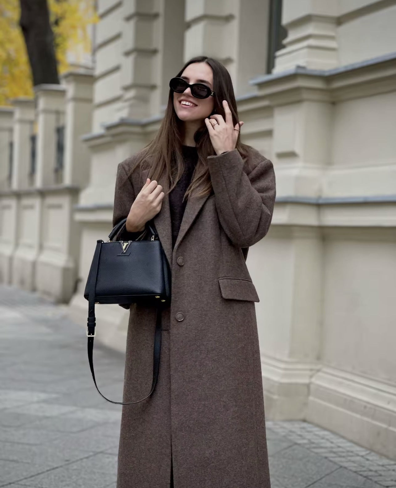 Lapel Long Woolen Coat