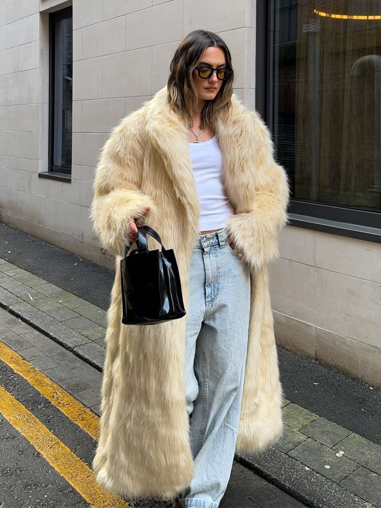 Faux Fur Long Coat