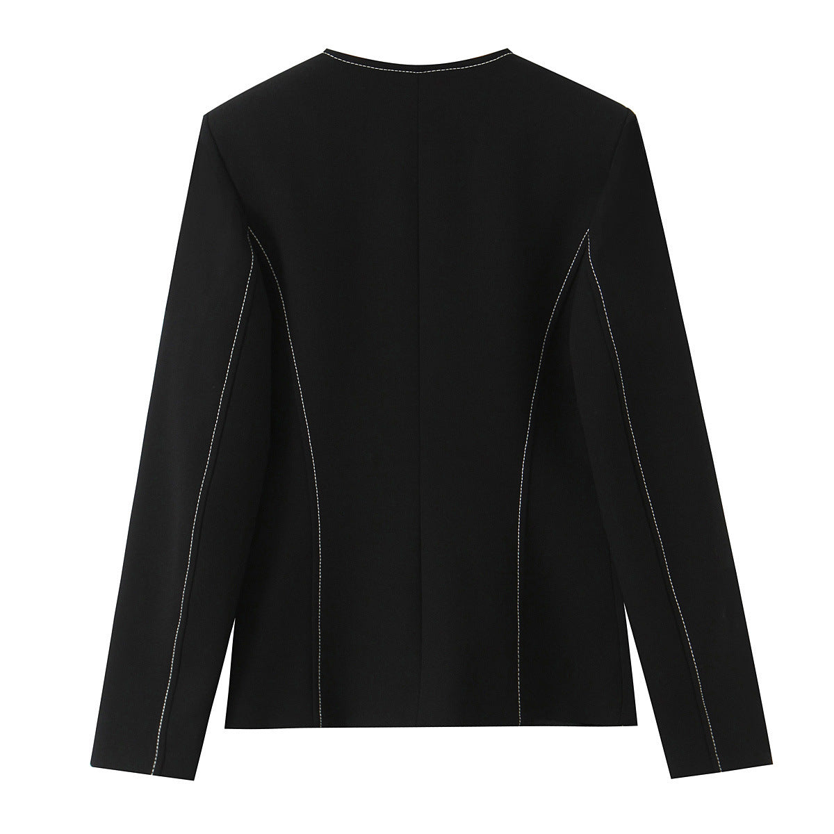 Block Stitched Blazer with Belt and Skirt Pants Set